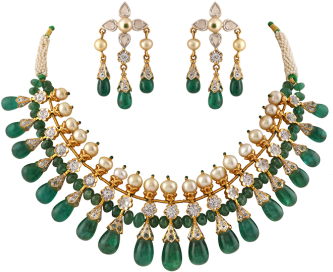 String Of Pearls Png An Ethnic Necklace Of Coral And - Ruby Stone Necklace (400x400), Png Download