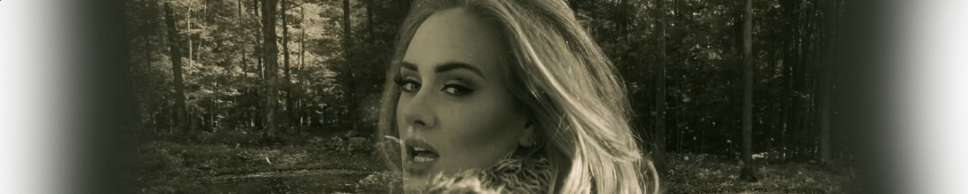 Adele-hello - Girl (1382x277), Png Download