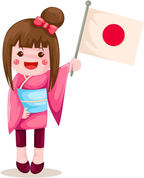 Japan Flag Png Photos - Japan Flag Cartoon Png (742x879), Png Download
