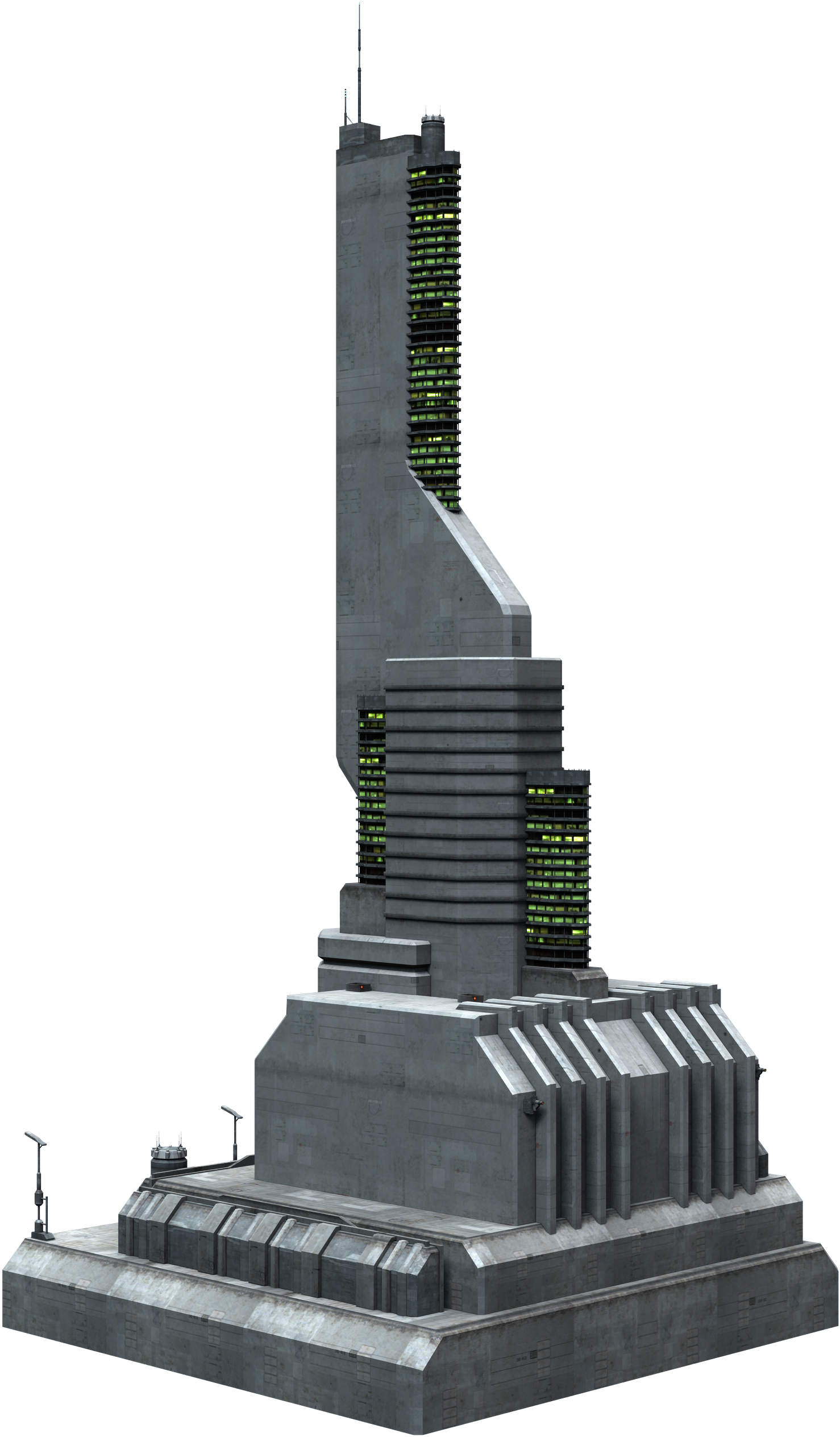 Jpg Free Download Scifi Series By Cgartiste On Deviantart - Sci Fi Building Png (1500x2588), Png Download