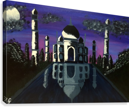Taj Mahal Canvas Print - Taj Mahal (429x357), Png Download