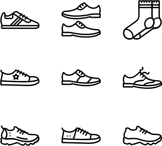 Man Footwear 70 Icons - Shoe Outline Png (600x564), Png Download