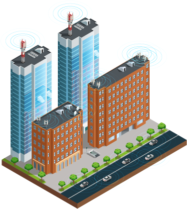 Jadetrack Smart Buildings - Wireless Network (420x450), Png Download