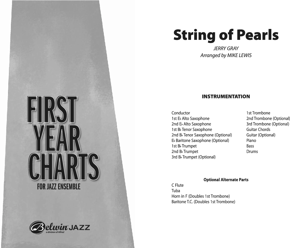 String Of Pearls Thumbnail - Sing Sing Sing Original Chart (1152x864), Png Download