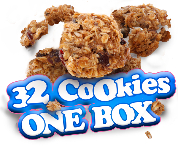 Oatmeal Cookies 4pack - Oatmeal Raisin Cookie (600x490), Png Download
