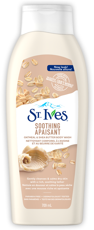 Oatmeal & Shea Butter Soothing Body Wash - St. Ives Refresh & Revive Body Lotion Pear Nectar (530x787), Png Download