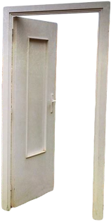 White Door Png Cartoon (400x400), Png Download