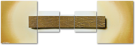 Painting Broken Gold In 180x60cm - Painting (870x421), Png Download