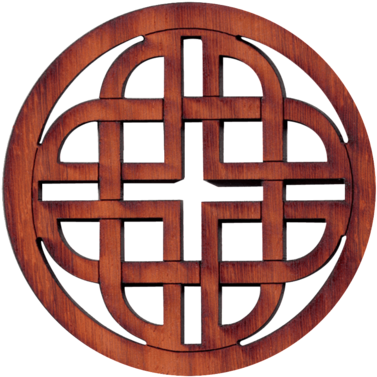 Rosette, Modern Celtic Shield, Padauk, 1 1/2" Diameter - Illustration (600x400), Png Download