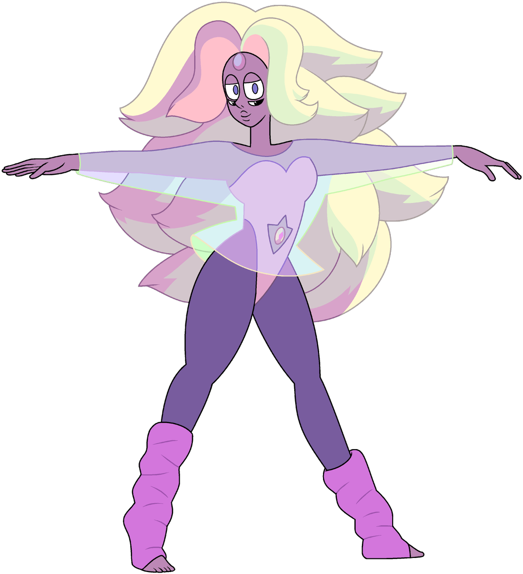 Rainbow Quartz Without Veil - Rainbow Quartz Steven Universe Fusions (467x479), Png Download