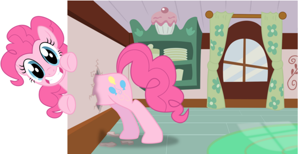 Pinkie Pie Derpy Hooves Rarity Twilight Sparkle Rainbow - Fourth Wall Break Mlp (680x302), Png Download