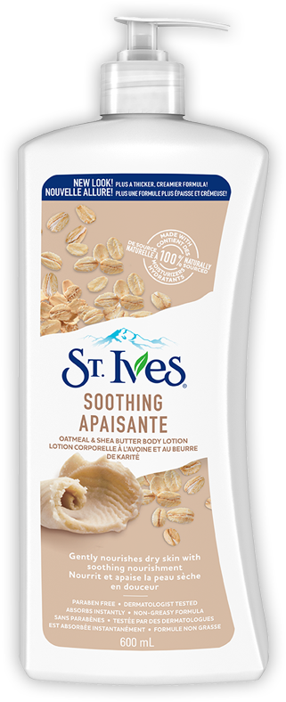 Oatmeal & Shea Butter Soothing Body Lotion - St Ives Apricot Scrub (530x787), Png Download