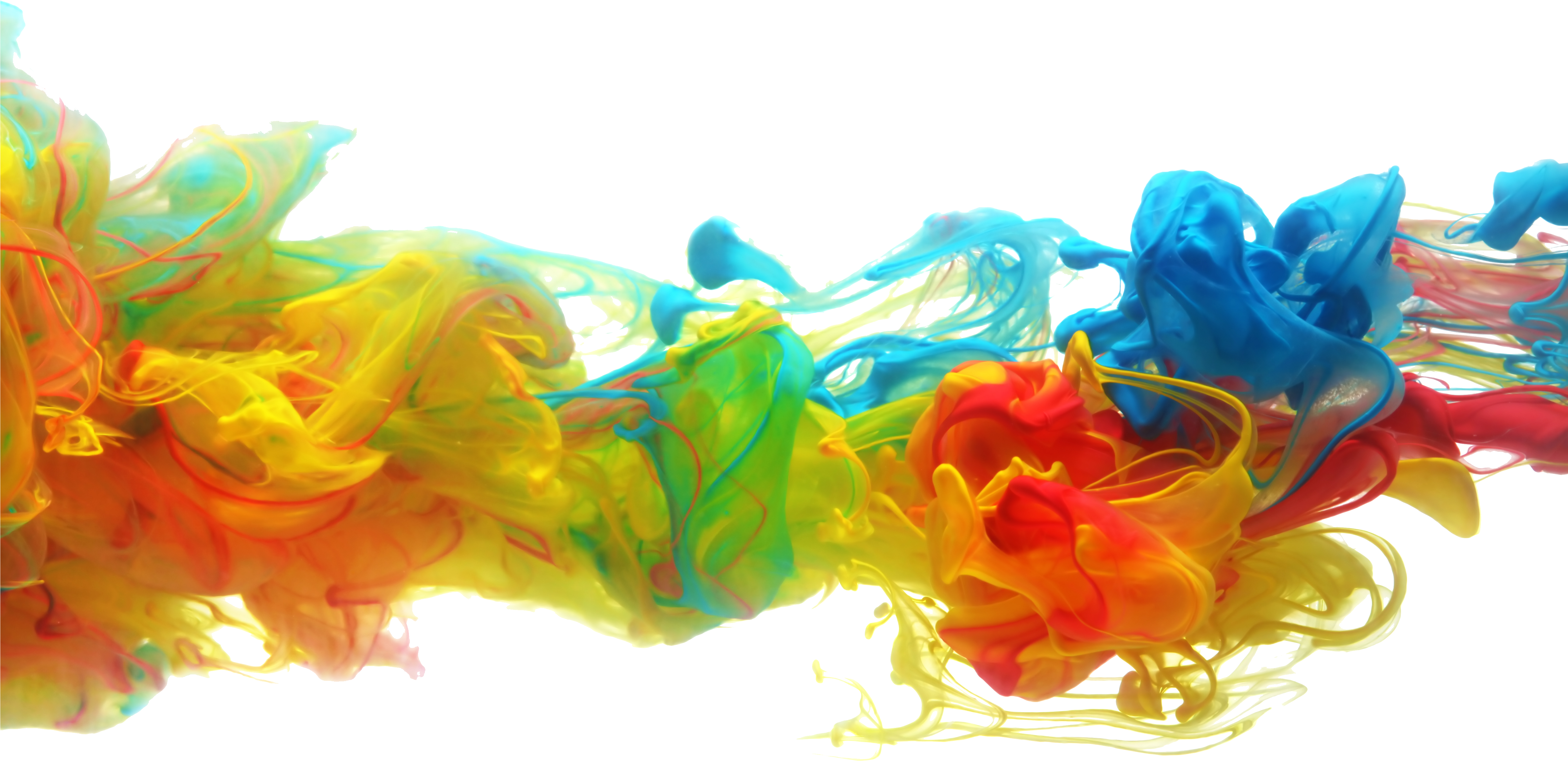 Water Paint Png - Coloured Ink In Water (5616x3744), Png Download