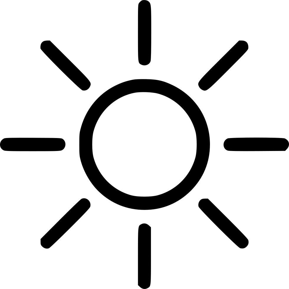 Sun Light Lightness Lighter Comments - Free Icons Brightness Png (980x980), Png Download