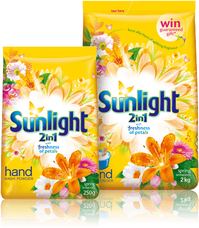 Sunlight 2in1 Summer Sensations Handwash Washing Powder - Sunlight 2-in-1 Auto Washing Powder Summer Sensations (480x480), Png Download
