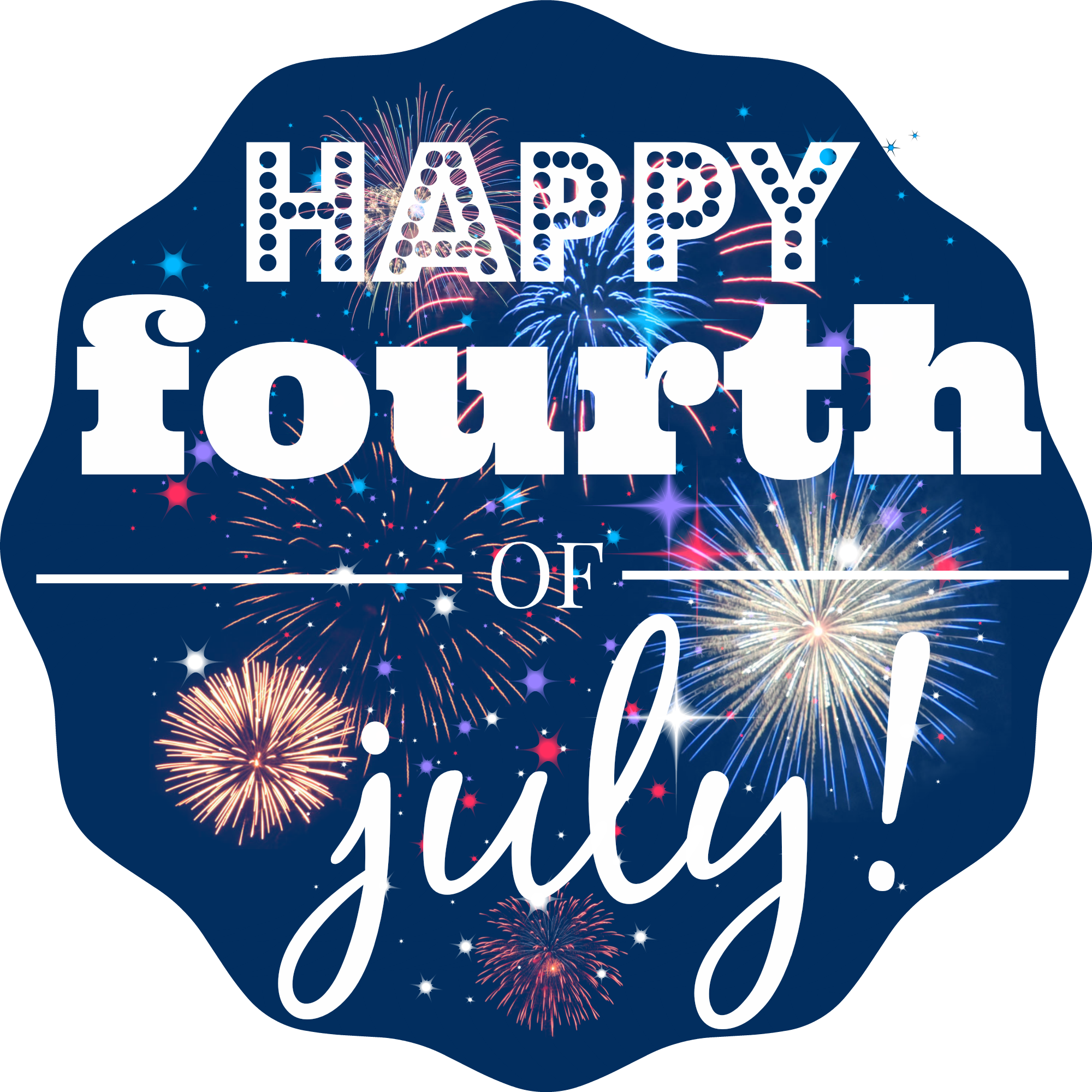Happy Fourth Of July - Champagne Pop Beverage Napkins (2000x2000), Png Download