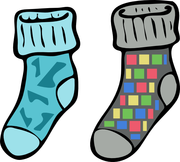 Png Free Library Socks Clip Art At Clker Com Vector - Sock Clipart (600x539), Png Download