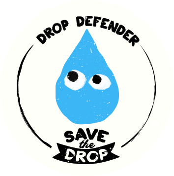 Drop Defenders Badge White - School (354x357), Png Download
