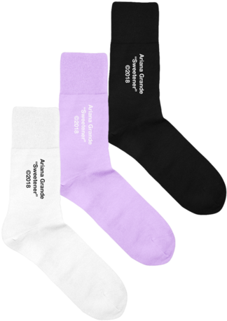 Sweetener 3 Pack Socks - Ariana Grande Sweetener Socks (480x480), Png Download