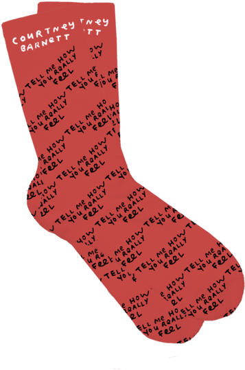 Tell Me How You Really Feel Socks - Courtney Barnett Socks (600x600), Png Download