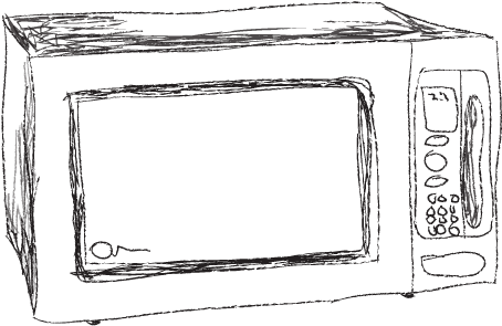 Microwave Sketch - Sketch Of A Microwave (466x350), Png Download