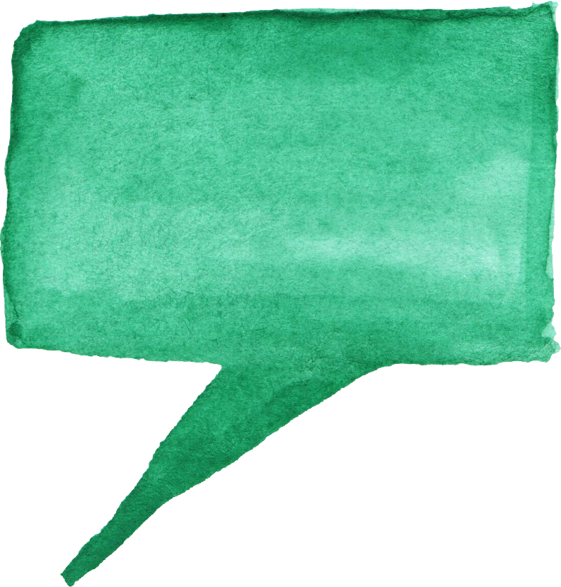 Free Download - Green Watercolor Speech Bubble (793x829), Png Download