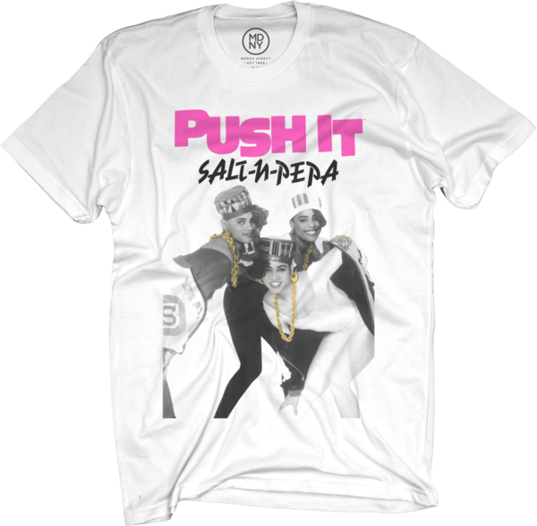 Push It B/w Photo Group Shot On White T-shirt - Push It (600x587), Png Download