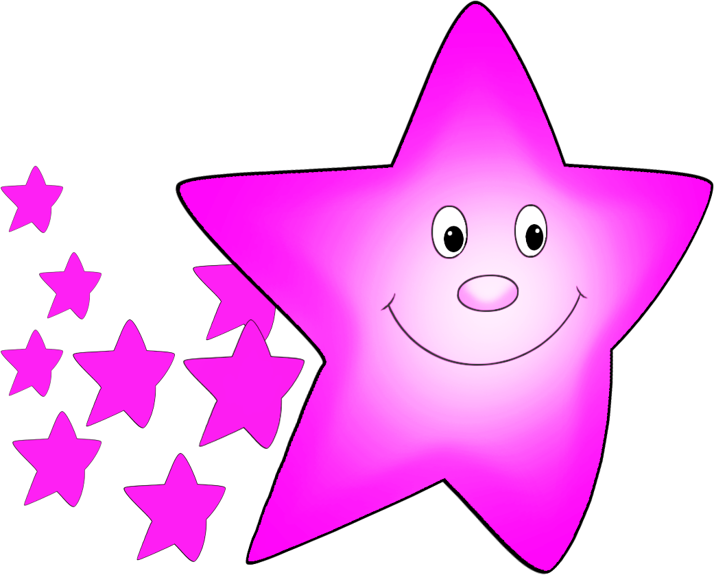 Comet Clipart Tattoo - Cartoon Pink Star (1181x983), Png Download