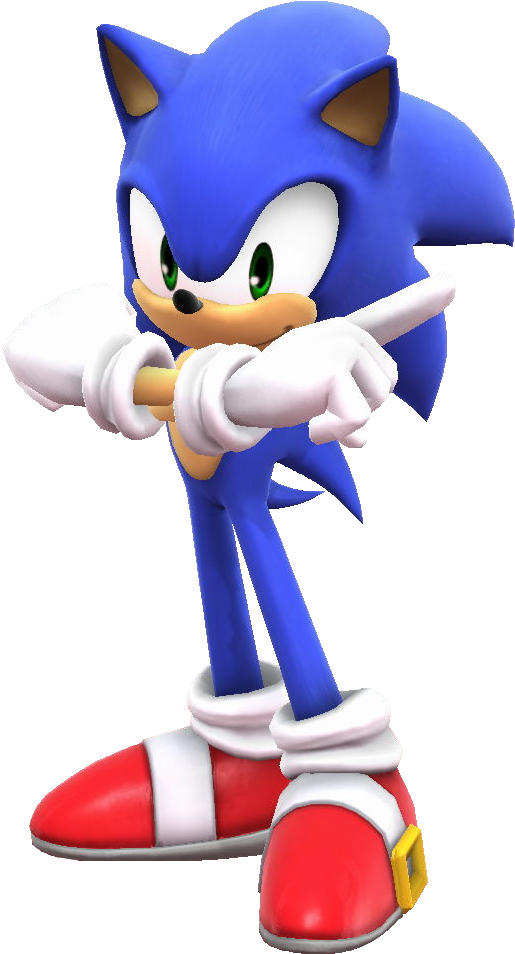 Sonic Adventure Pose - Super Smash Bros Mario Pose (550x983), Png Download