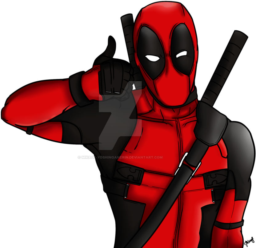 Approves Gift By Miikage On Deviantart - Deadpool Png Cartoon (926x862), Png Download