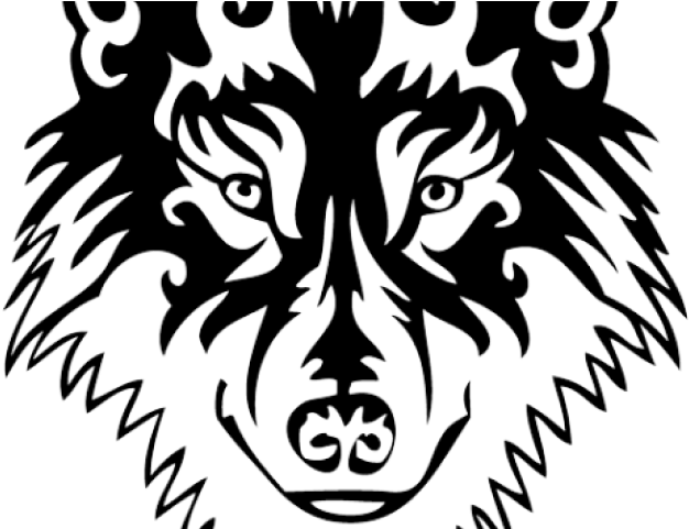 Tattoo Clipart Transparent Background - Wolf Head Embroidery Design (640x480), Png Download