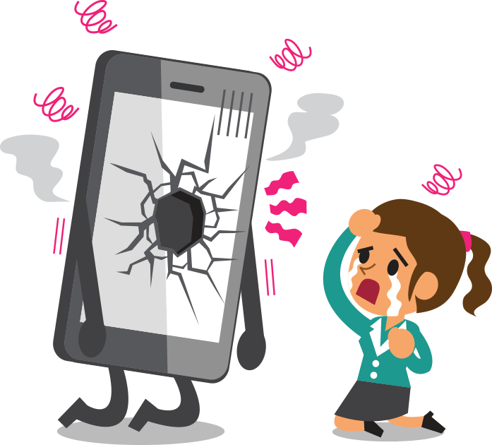 Before Looking At Who Buys Broken Cell Phones, You - Broken Phone Clip Art (697x630), Png Download