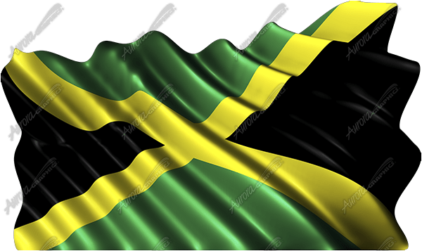 Waving Jamaican Flag Cloth - Moving Jamaican Flag (600x357), Png Download