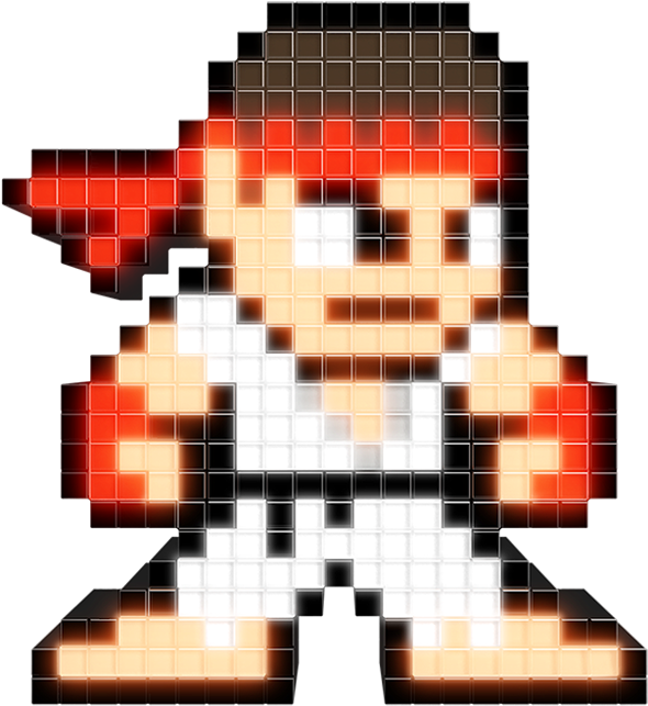 Ryu - - Pixel Pals Street Fighter Ken (800x800), Png Download