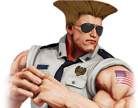 Fang Drawing Street Fighter Clipart Freeuse Library - Guile Street Fighter V Png (545x480), Png Download