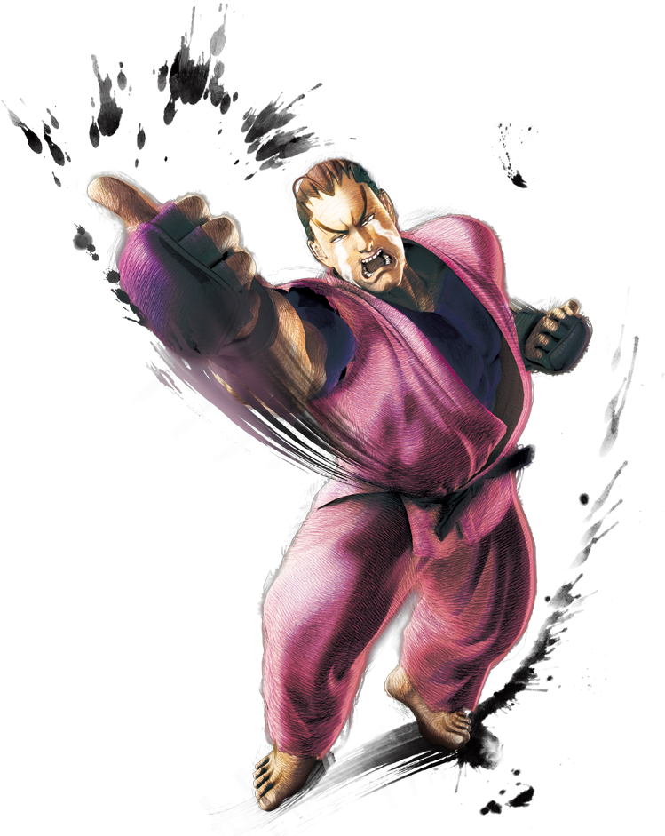 Hero Drawing Street Fighter - Super Street Fighter 4 Dan Hibiki Official (769x940), Png Download