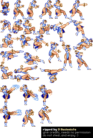 Chun Li - Street Fighter 2 Chun Li Sprites (318x473), Png Download