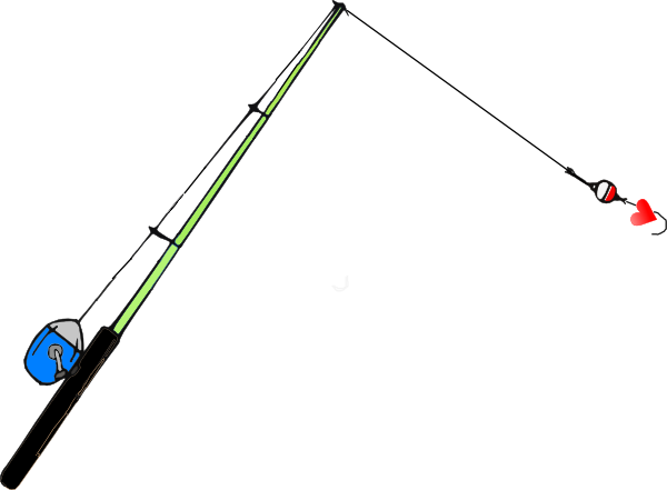 Fishing Pole Png Transparent Clip Art - Fishing Clipart Transparent Background (600x441), Png Download