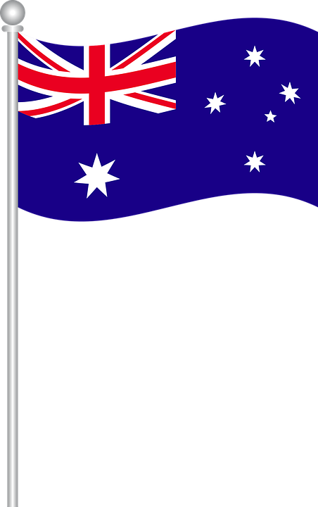 Australian Flag On Pole Png - New Zealand Flag Clip Art (452x720), Png Download