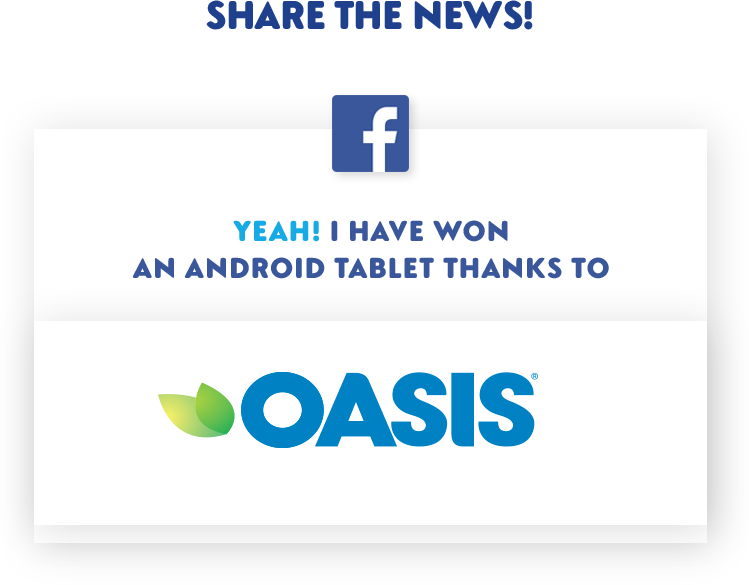 Oasis Bts Message Win En - Oasis Juice (749x585), Png Download