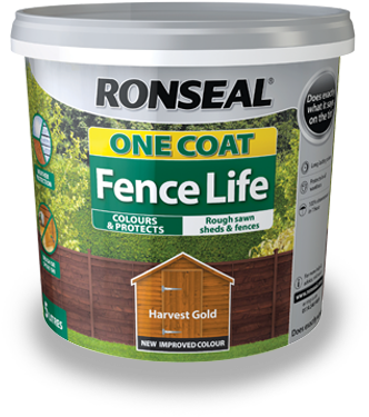 Fence Life - Ronseal One Coat Fence Paint (445x445), Png Download