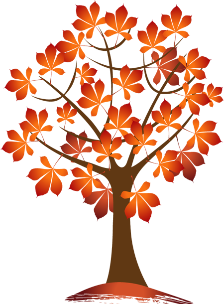 Fall Tree Clipart Png - Fall Tree Images Clip Art (450x610), Png Download
