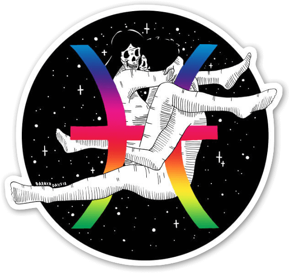 Pisces Sticker - Astrological Sign (600x571), Png Download