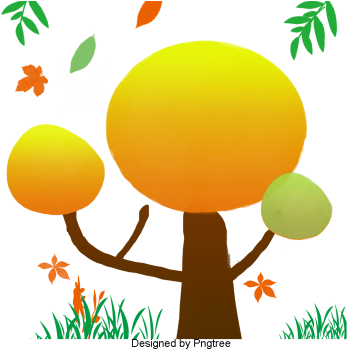 Beautiful Colorful Cartoon Lovely Hand-painted Autumn - Cartoon (360x360), Png Download