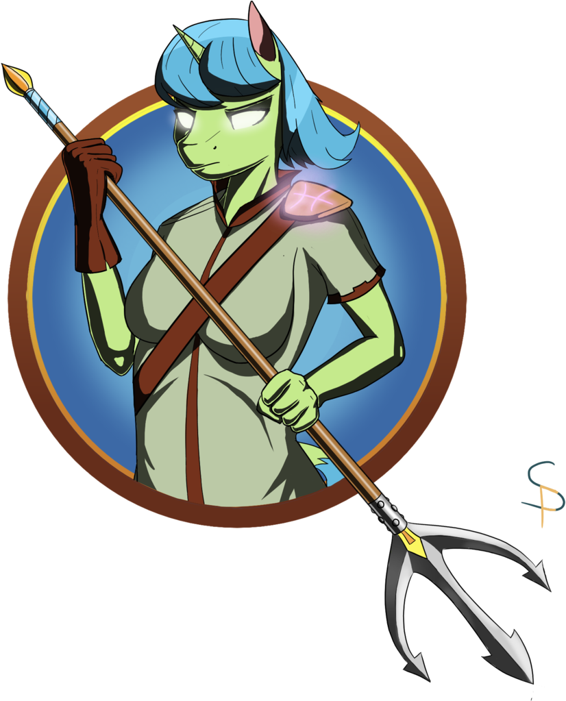 Shatterfrost, Boss, Pisces, Safe, Trident, Weapon - Cartoon (970x1024), Png Download