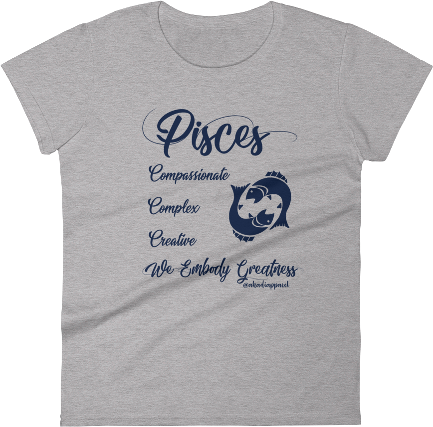 Pisces Womens Tee - Pisces The Fish Zodiac Horoscope Novelty 9" Flying (1000x1000), Png Download