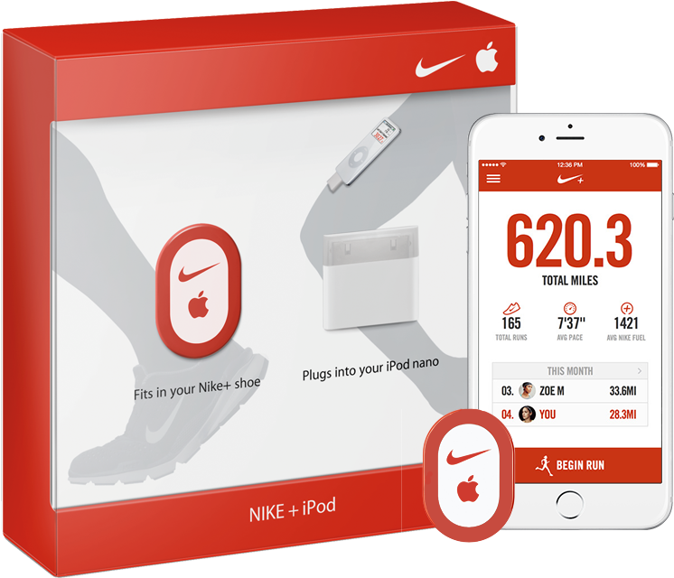 Fitness Nike Ipod Nano (764x680), Png Download