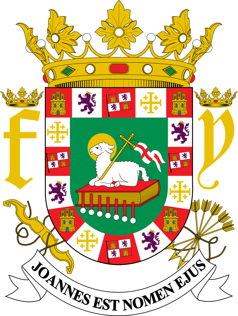 452px-coat Of Arms Of Puerto Rico - Puerto Rico Flag And Coat Of Arms (452x599), Png Download