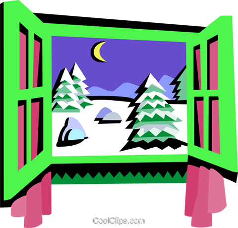 Window Frame, Winter Scene Royalty Free Vector Clip - Clip Art (480x460), Png Download