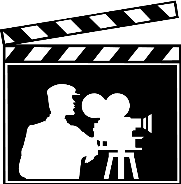 Svg Black And White Index Of Wp Content Uploads Moviecamerapng - Making A Movie Gif (621x632), Png Download